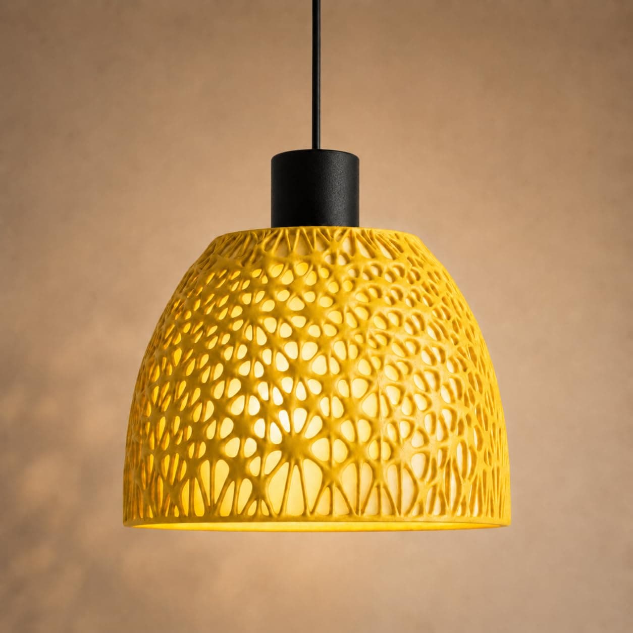 Yellow Lace Pendant Light — view 1